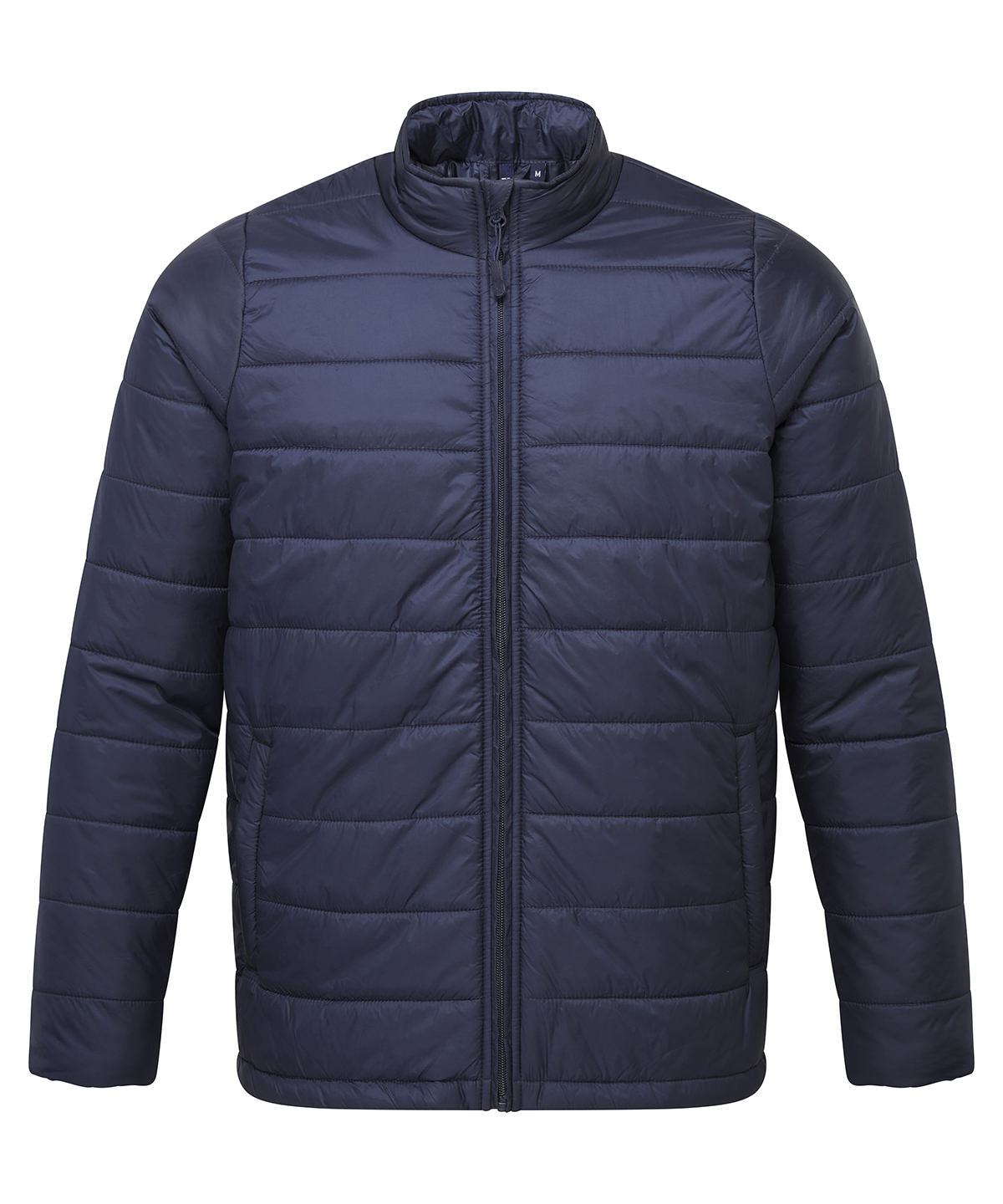 Tryck din logga på Jackor från Premier - Anpassa Recyclight vadderad jacka i färgen Marinblå för företag, föreningar och privatpersoner