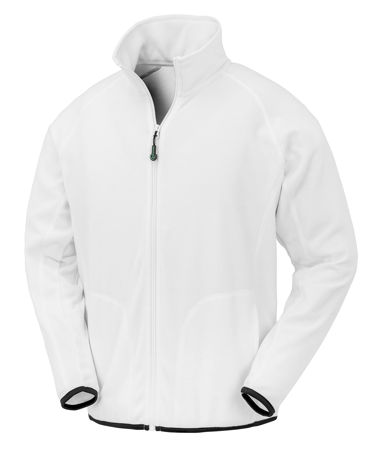 Tryck din logga på Fleece från Result Genuine Recycled - Anpassa Jacka i återvunnen mikrofleece i färgen Vit för företag, föreningar och privatpersoner