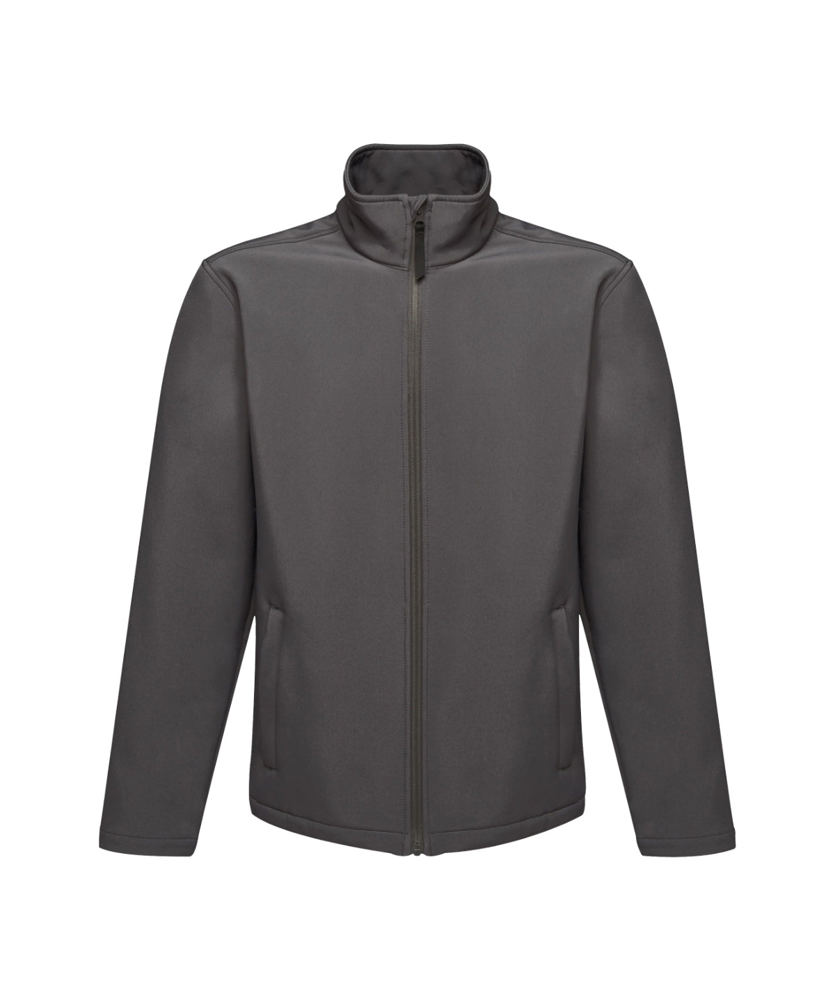 Tryck din logga på Softshelljackor från Regatta Professional - Anpassa Reid softshell i färgen Mörkgrå för företag, föreningar och privatpersoner