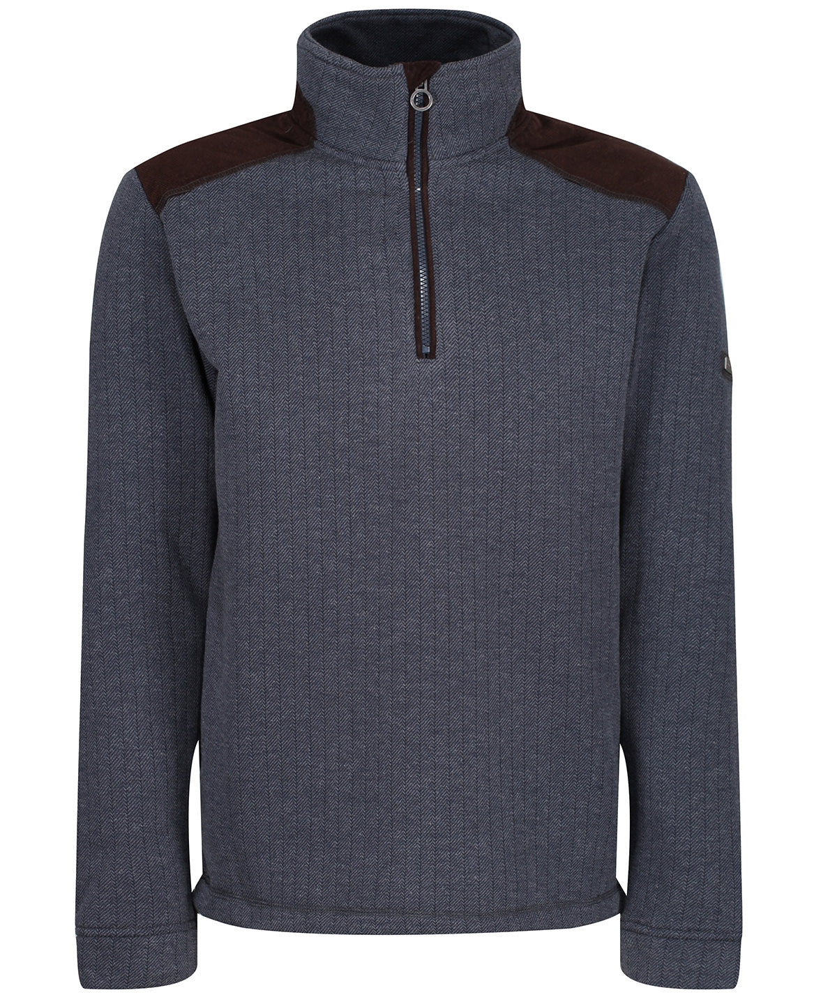 Tryck din logga på Fleece från Regatta Professional - Anpassa Holbeck fleece med halv dragkedja i färgen Marinblå för företag, föreningar och privatpersoner