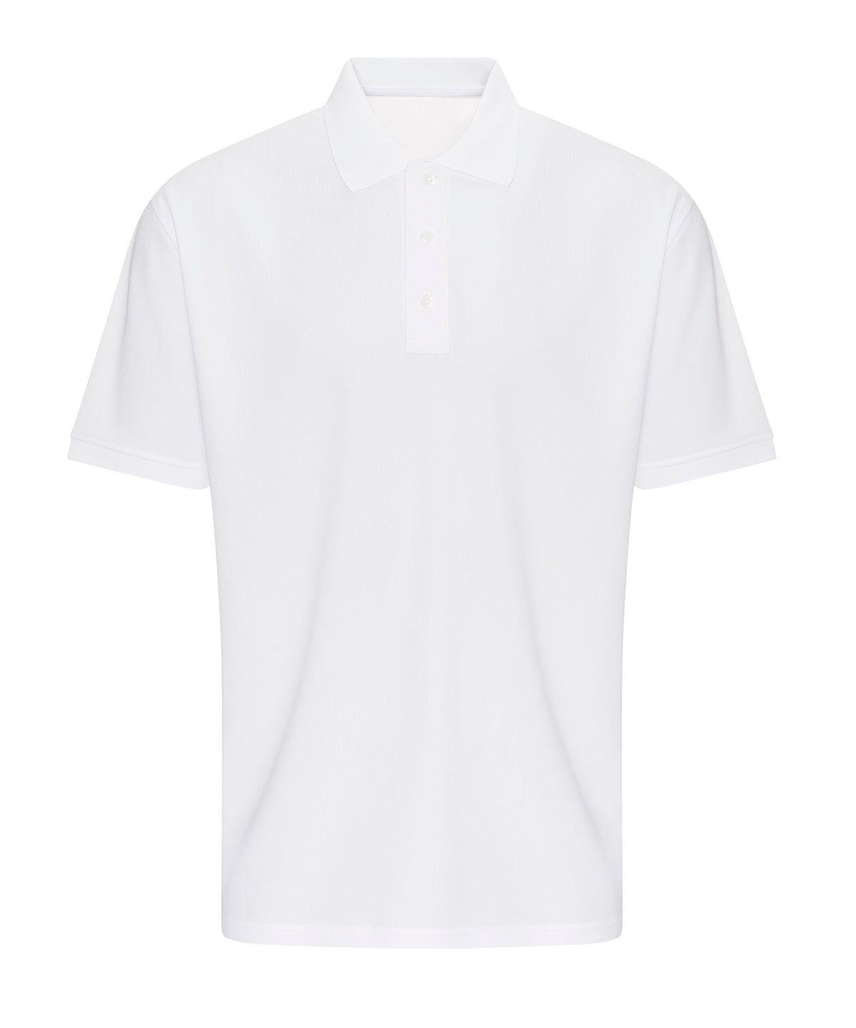 Tryck din logga på Piké från ProRTX - Anpassa Wicking Performance Polo i färgen Vit för företag, föreningar och privatpersoner