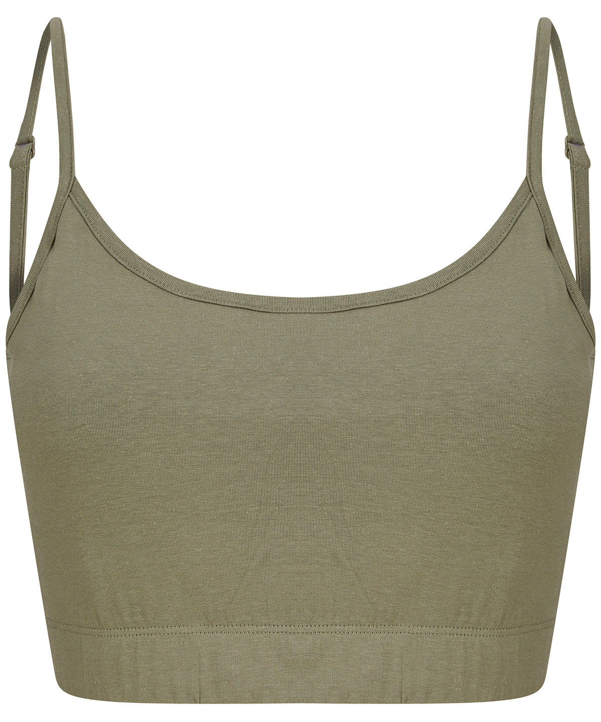 Tryck din logga på T-shirts från SF - Anpassa Croppad cami-topp i färgen Khaki för företag, föreningar och privatpersoner