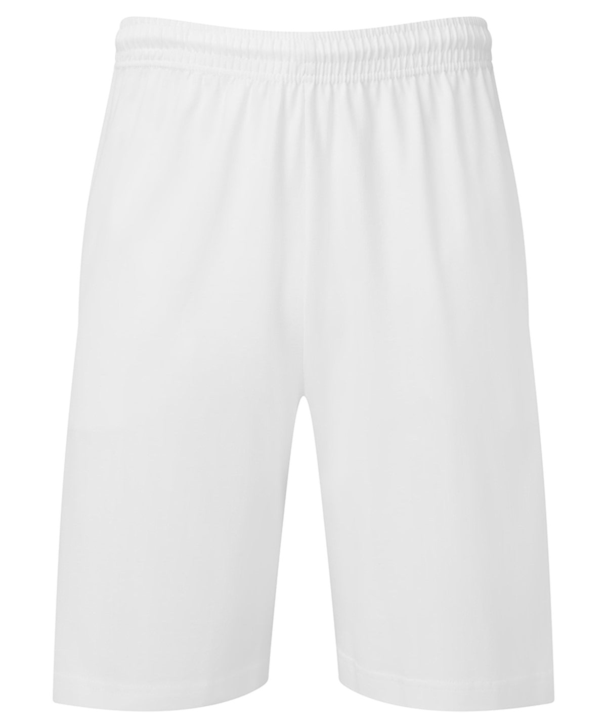 Tryck din logga på Shorts från Fruit of the Loom - Anpassa Iconic 195 Jersey shorts i färgen Vit för företag, föreningar och privatpersoner