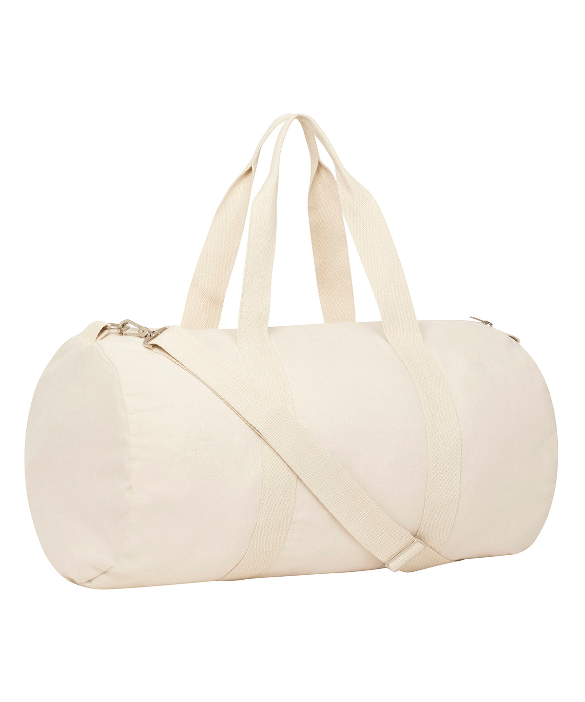 Tryck din logga på Väskor från Stanley/Stella - Anpassa Dufflebag med kanvastyg i färgen Naturligt One Size för företag, föreningar och privatpersoner