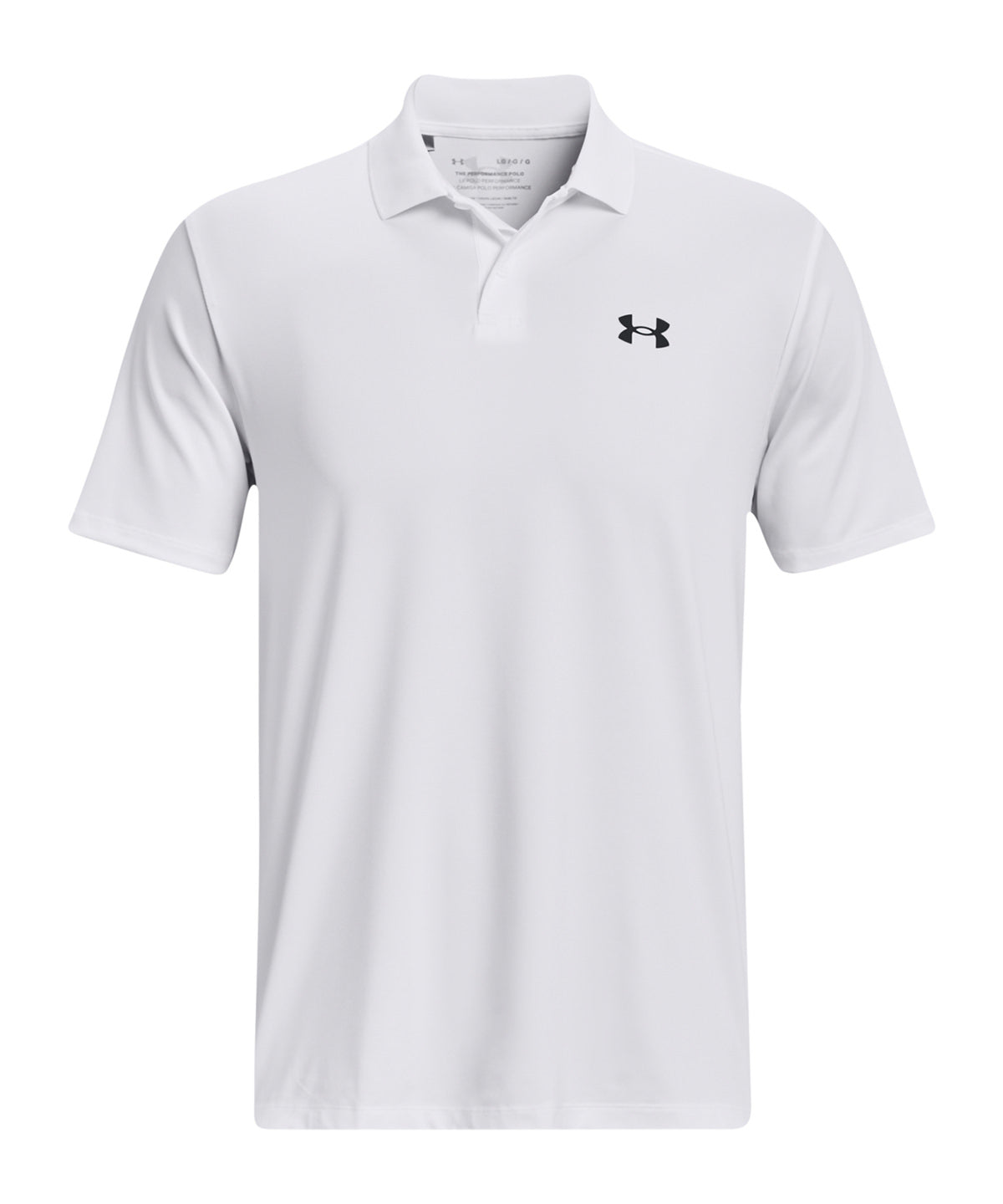 Tryck din logga på Piké från Under Armour - Anpassa Piké Performance 3.0 i färgen Vit för företag, föreningar och privatpersoner