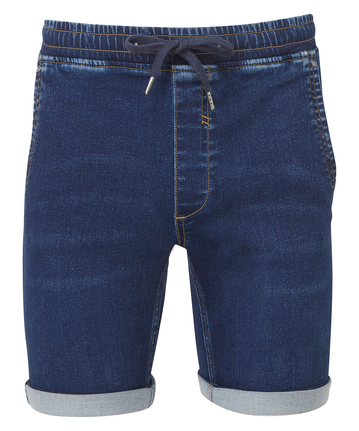 Tryck din logga på Shorts från Wombat - Anpassa Shorts med dragsko i denim för herrar i färgen Mörkblå för företag, föreningar och privatpersoner