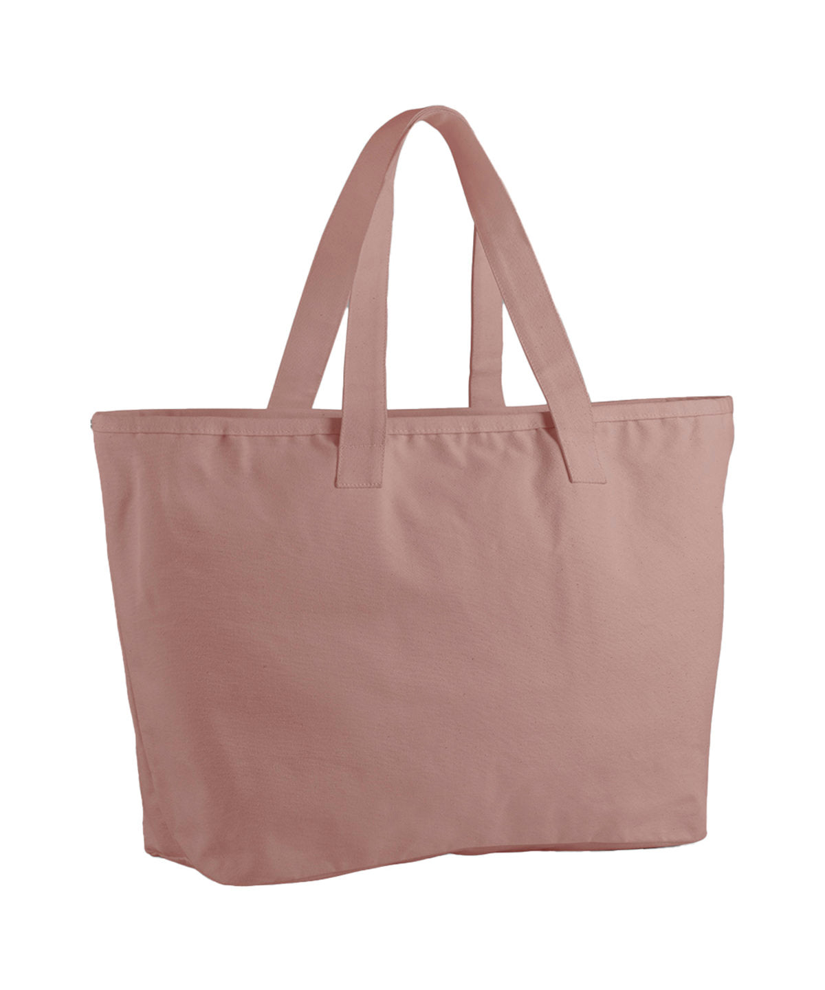 Tryck din logga på Väskor från Westford Mill - Anpassa Oversized Heavy Canvas Tote i färgen Mellanrosa One Size för företag, föreningar och privatpersoner