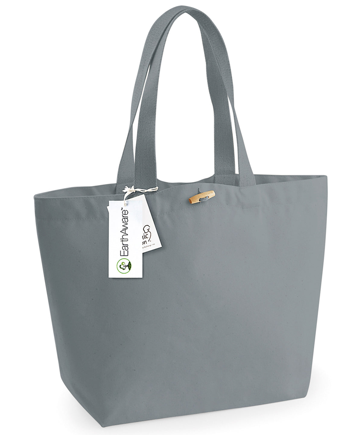 Tryck din logga på Väskor från Westford Mill - Anpassa EarthAware Organic Marine Tote i färgen Ljusgrå One Size för företag, föreningar och privatpersoner