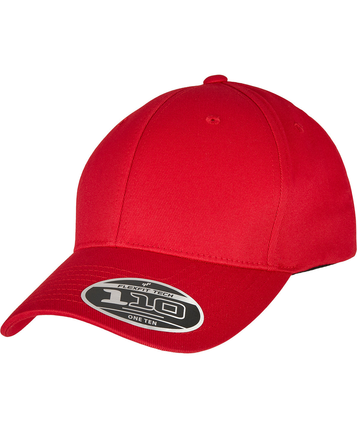 Tryck din logga på Kepsar från Flexfit by Yupoong - Anpassa Flexfit 110 snapback med böjt visir i färgen Mellan röd One Size för företag, föreningar och privatpersoner