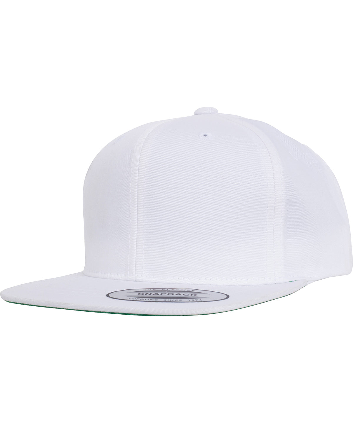 Tryck din logga på Kepsar från Flexfit by Yupoong - Anpassa YP - Pro-style twill snapback keps för ungdomar i färgen Vit One Size för företag, föreningar och privatpersoner