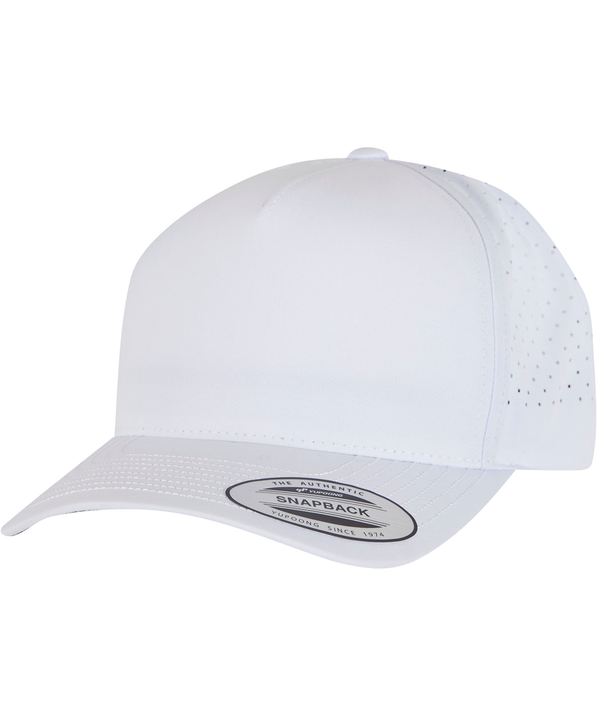 Tryck din logga på Kepsar från Flexfit by Yupoong - Anpassa Flexfit YP - Klassisk 5-panel snapback i färgen Vit One Size för företag, föreningar och privatpersoner