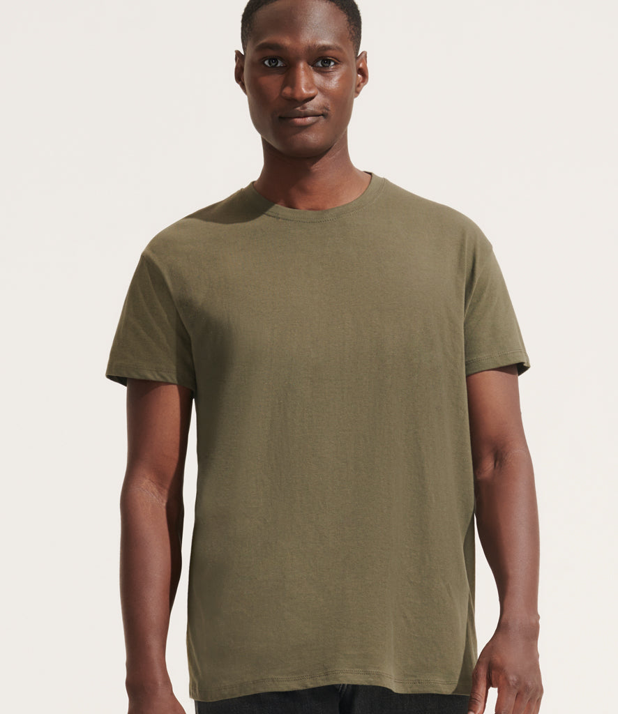 Tryck din logga på från Impala Print Shop - Anpassa SOL'S SOL'S Regent T-Shirt 11380 i färgen för företag, föreningar och privatpersoner