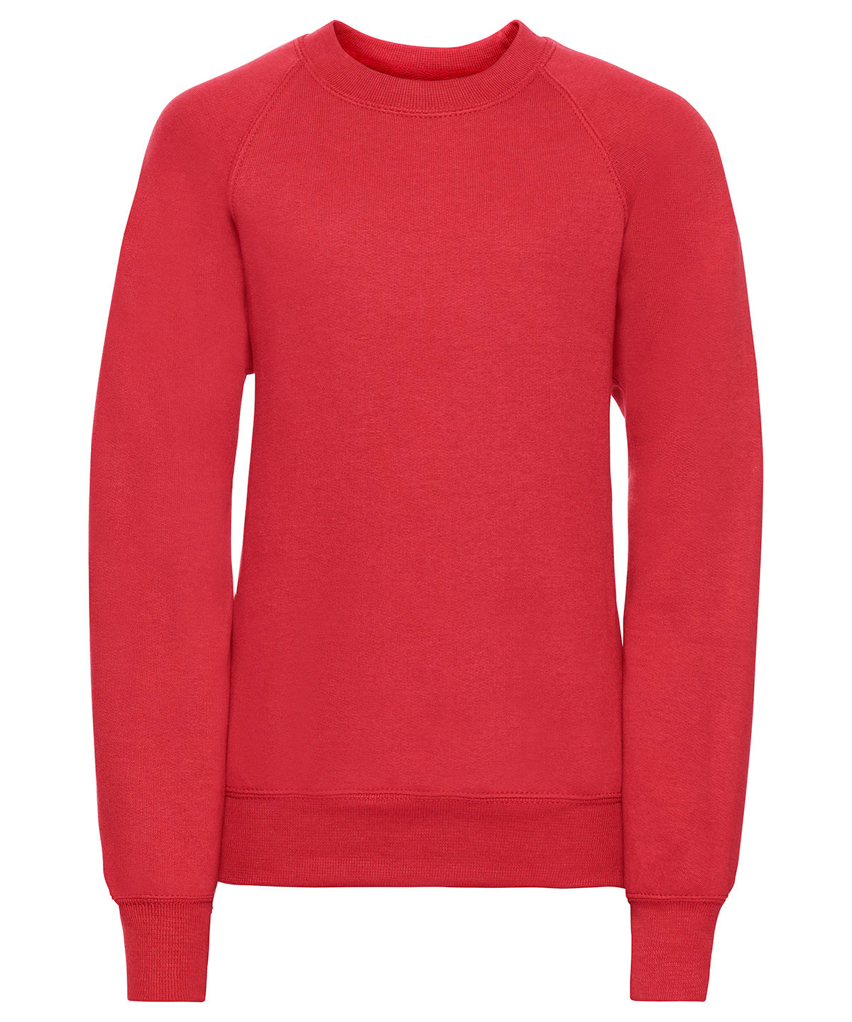 Tryck din logga på Sweatshirts från Russell Europe - Anpassa Russell Europe - Sweatshirt med Raglanärm för Barn i färgen Ljusröd för företag, föreningar och privatpersoner