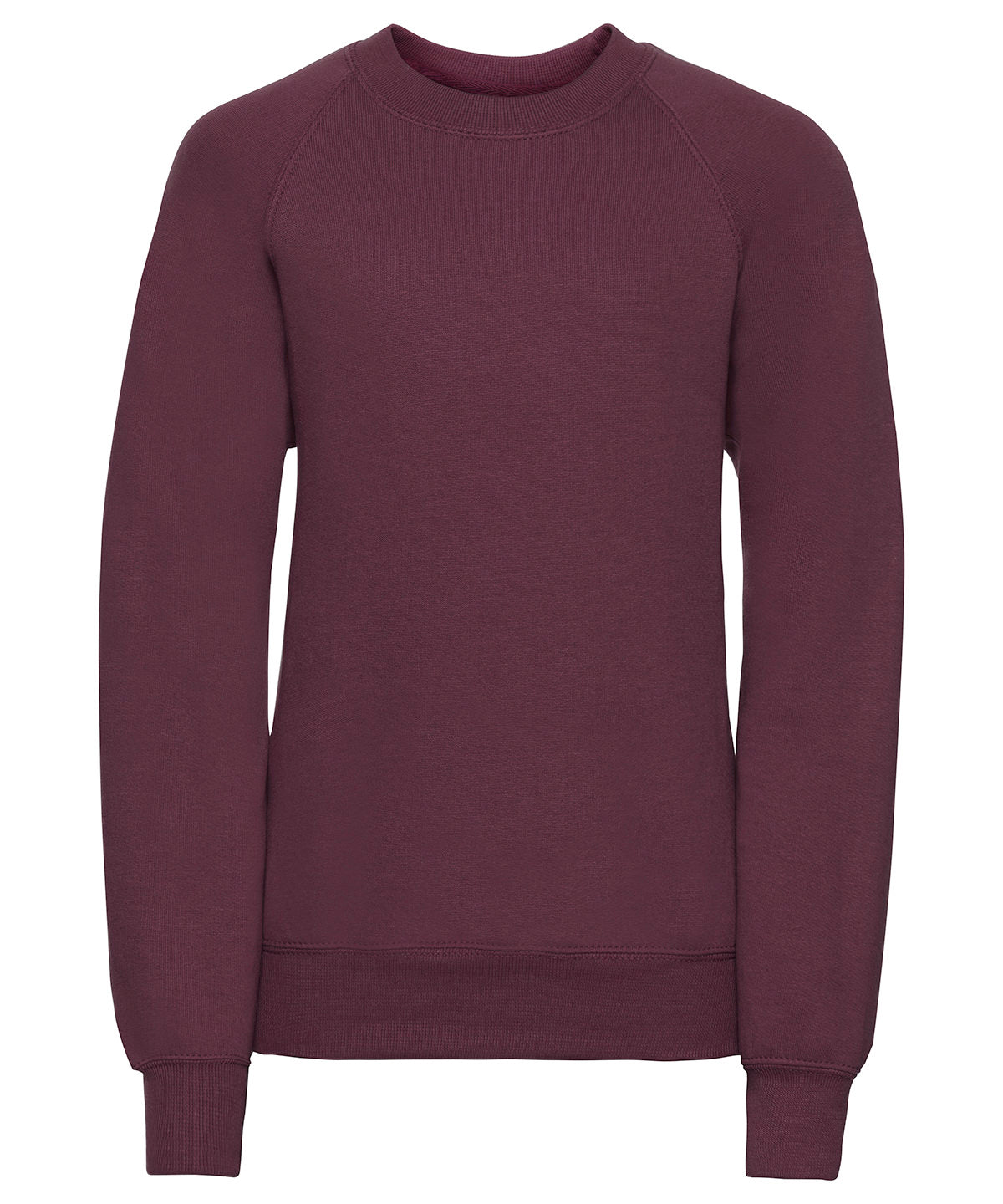 Tryck din logga på Sweatshirts från Russell Europe - Anpassa Russell Europe - Sweatshirt med Raglanärm för Barn i färgen Burgundy för företag, föreningar och privatpersoner