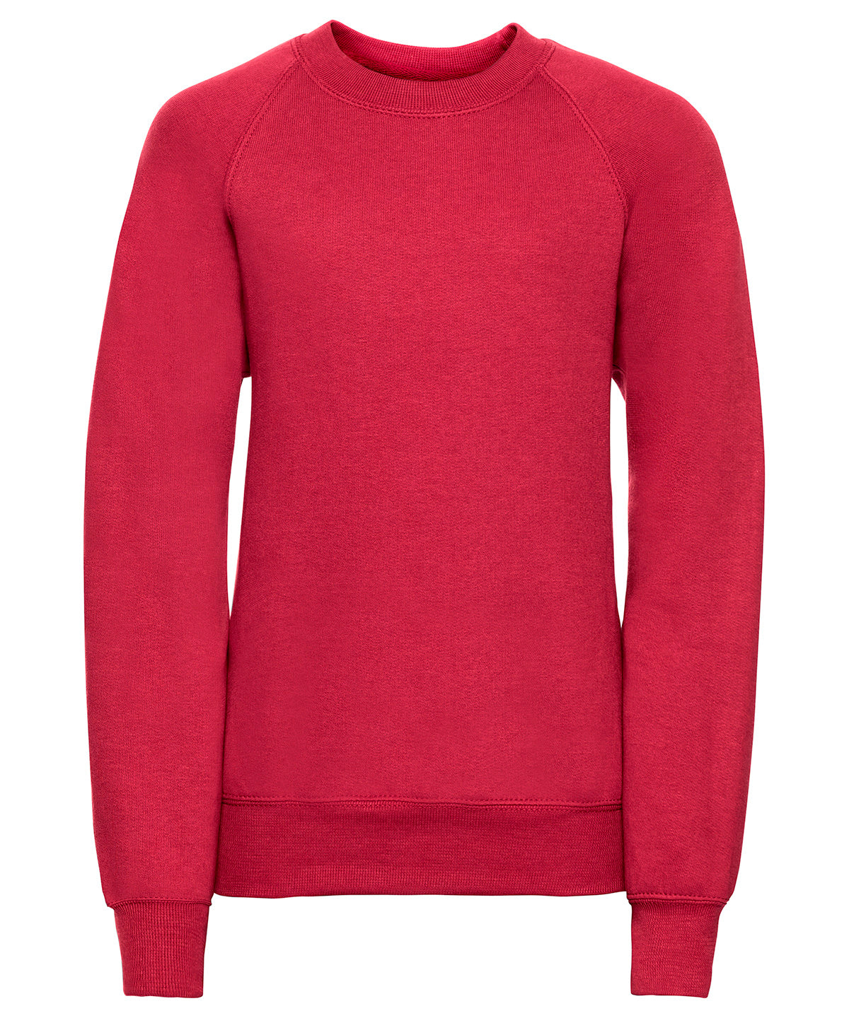 Tryck din logga på Sweatshirts från Russell Europe - Anpassa Russell Europe - Sweatshirt med Raglanärm för Barn i färgen Mellan röd för företag, föreningar och privatpersoner
