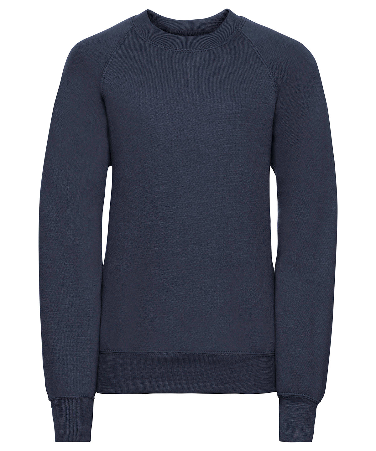 Tryck din logga på Sweatshirts från Russell Europe - Anpassa Russell Europe - Sweatshirt med Raglanärm för Barn i färgen Marinblå för företag, föreningar och privatpersoner