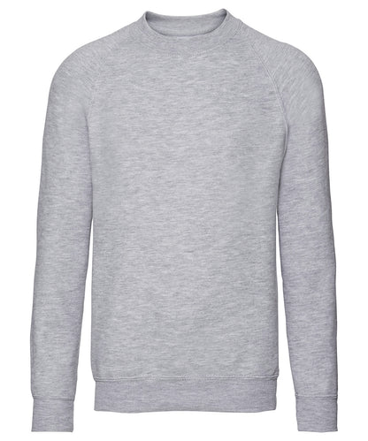 Tryck din logga på Sweatshirts från Russell Europe - Anpassa Russell Europe - Sweatshirt med Raglanärm för Barn i färgen Ljunggrå för företag, föreningar och privatpersoner