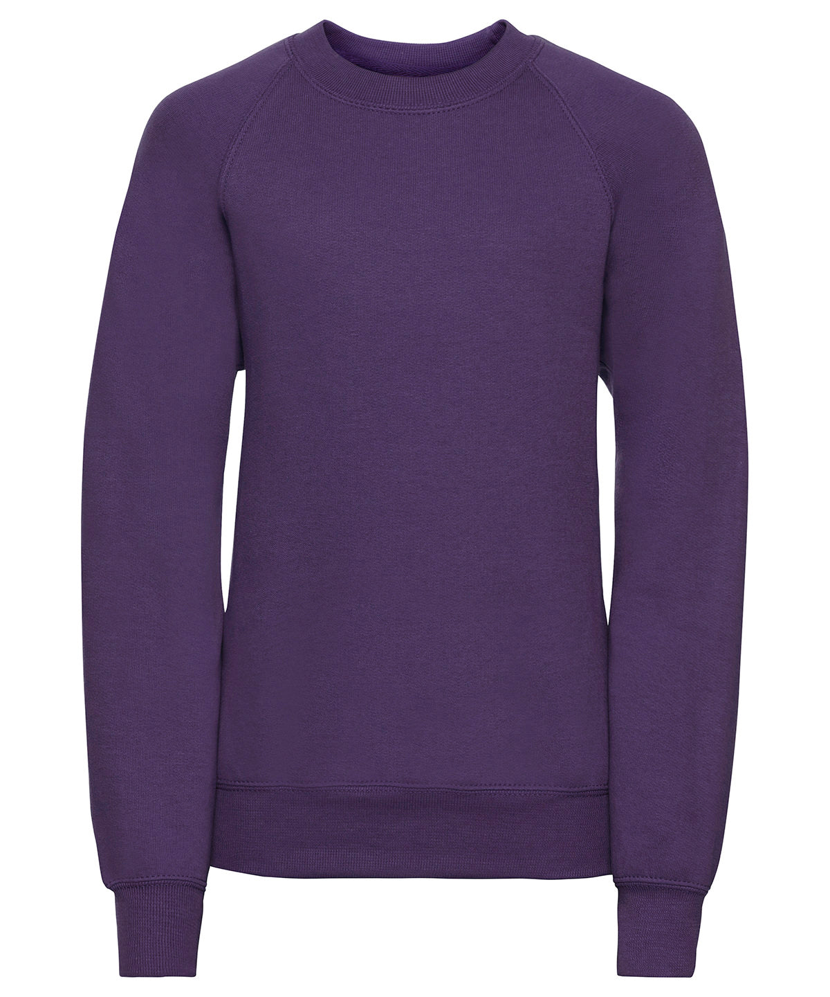 Tryck din logga på Sweatshirts från Russell Europe - Anpassa Russell Europe - Sweatshirt med Raglanärm för Barn i färgen Mörk lila för företag, föreningar och privatpersoner