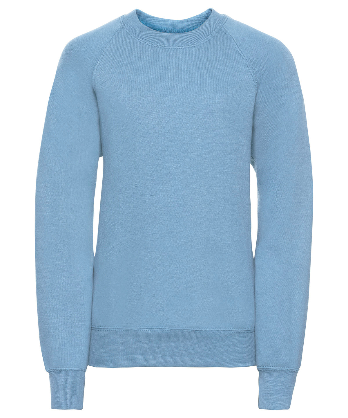 Tryck din logga på Sweatshirts från Russell Europe - Anpassa Russell Europe - Sweatshirt med Raglanärm för Barn i färgen Himmelblå för företag, föreningar och privatpersoner