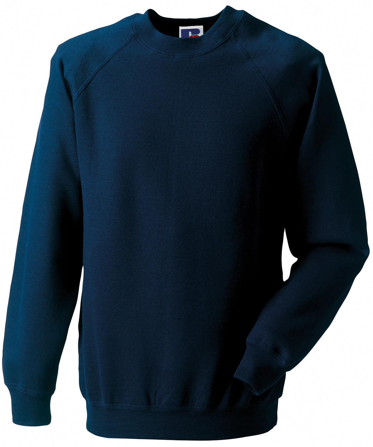 Tryck din logga på Sweatshirts från Russell Europe - Anpassa Russell Europe - Klassisk Sweatshirt i färgen Marinblå för företag, föreningar och privatpersoner