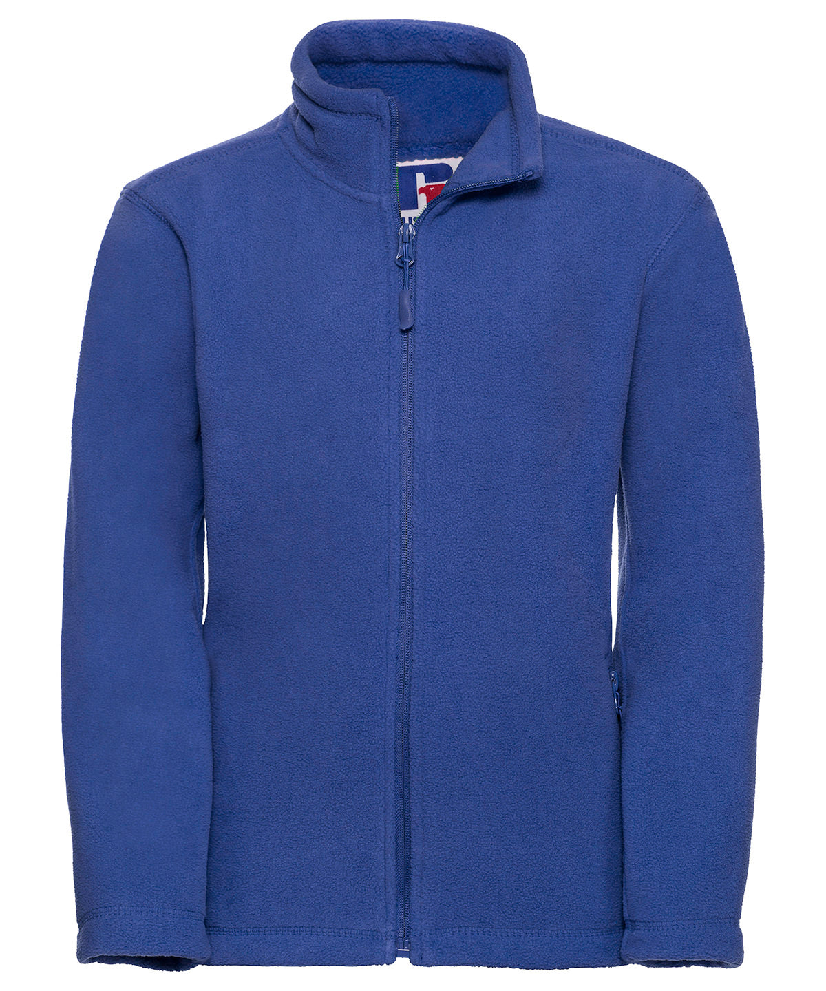 Tryck din logga på Fleece från Russell Europe - Anpassa Outdoorfleece med full dragkedja för barn i färgen Royal för företag, föreningar och privatpersoner