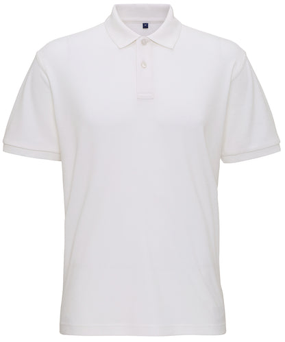 Tryck din logga på Piké från Asquith & Fox - Anpassa Super Soft Jersey Polo i färgen Vit för företag, föreningar och privatpersoner