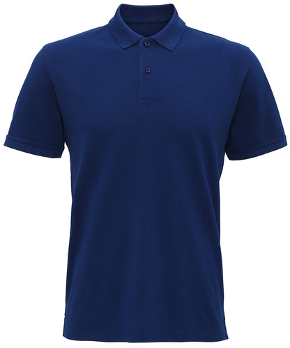 Tryck din logga på Piké från Asquith & Fox - Anpassa Coastal Vintage Wash Polo i färgen Marinblå för företag, föreningar och privatpersoner