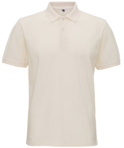 Tryck din logga på Piké från Asquith & Fox - Anpassa Coastal Vintage Wash Polo i färgen Off Vit för företag, föreningar och privatpersoner