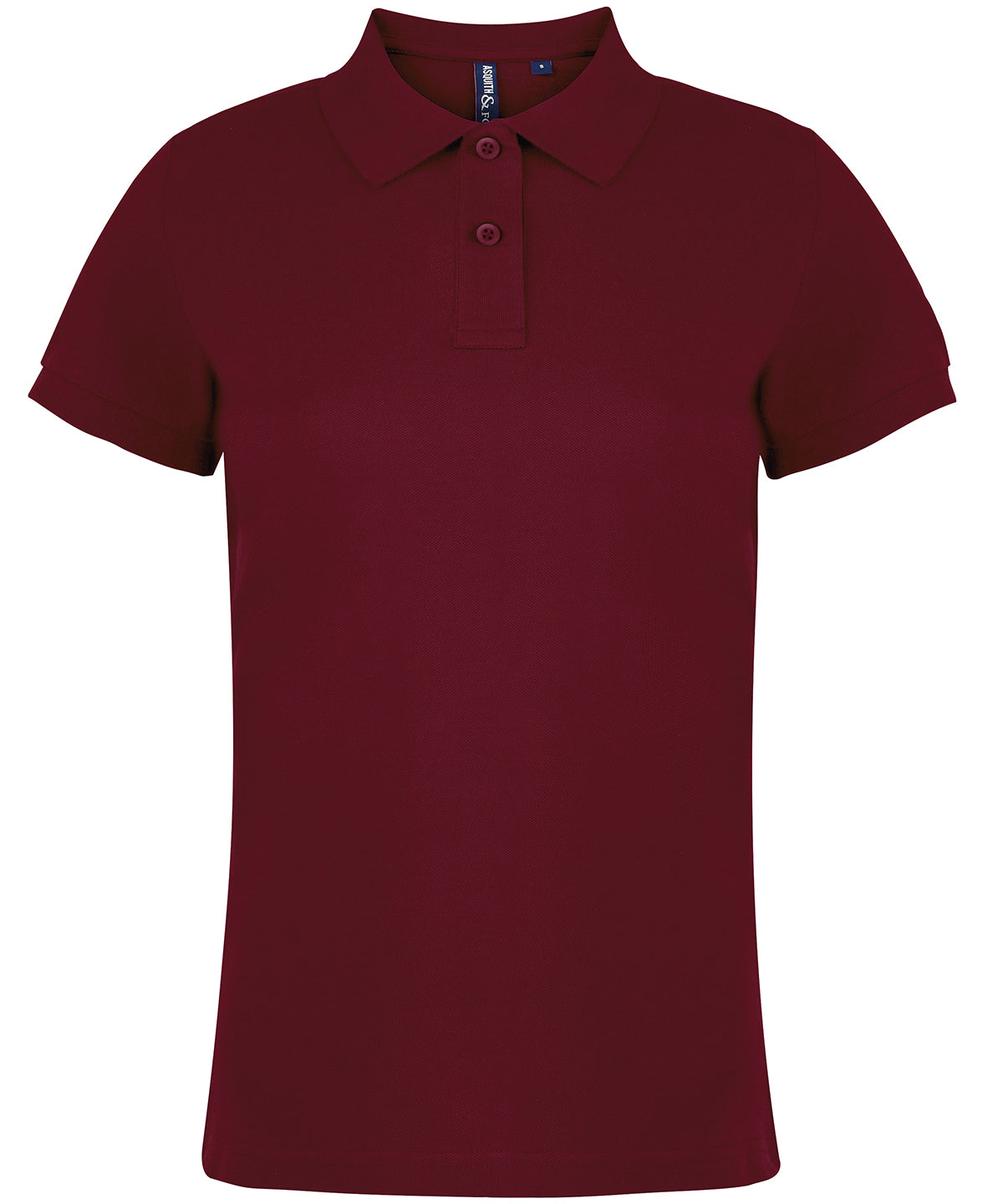 Tryck din logga på Piké från Asquith & Fox - Anpassa Classic Tailored Polo - Dam i färgen Burgundy för företag, föreningar och privatpersoner