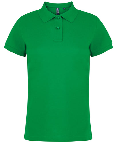 Tryck din logga på Piké från Asquith & Fox - Anpassa Classic Tailored Polo - Dam i färgen Mellan grön för företag, föreningar och privatpersoner