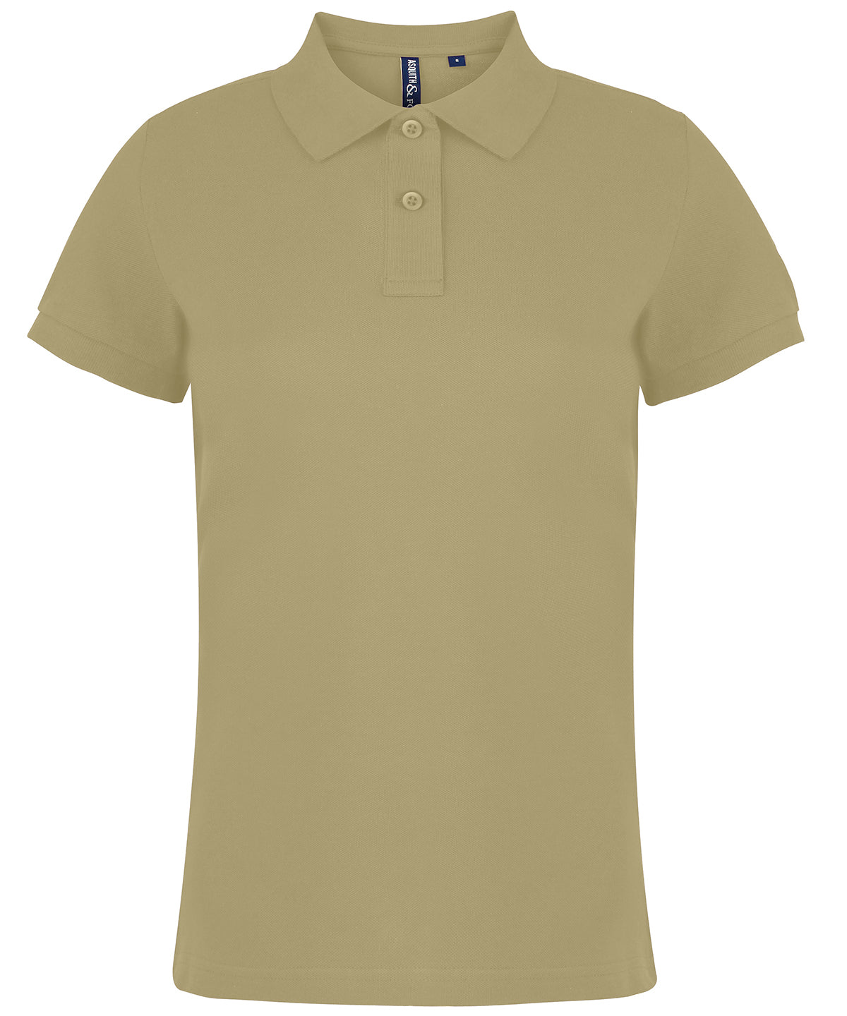 Tryck din logga på Piké från Asquith & Fox - Anpassa Classic Tailored Polo - Dam i färgen Khaki för företag, föreningar och privatpersoner