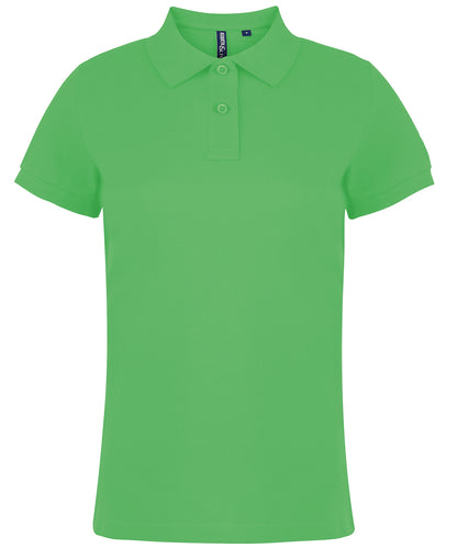 Tryck din logga på Piké från Asquith & Fox - Anpassa Classic Tailored Polo - Dam i färgen Lime för företag, föreningar och privatpersoner