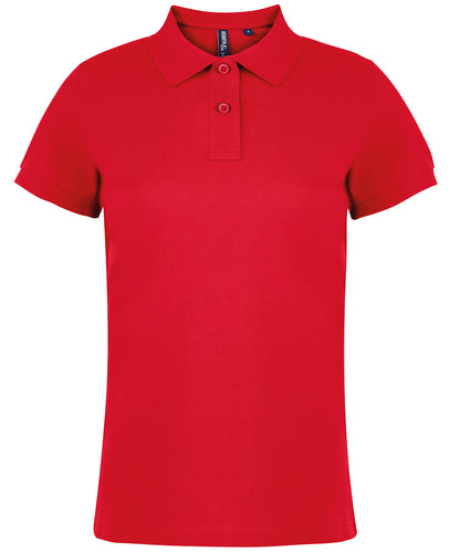 Tryck din logga på Piké från Asquith & Fox - Anpassa Classic Tailored Polo - Dam i färgen Mellan röd för företag, föreningar och privatpersoner