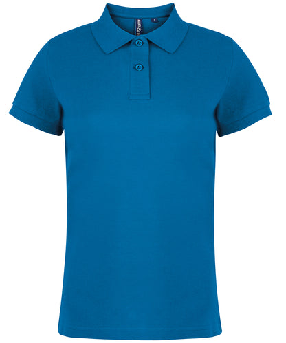 Tryck din logga på Piké från Asquith & Fox - Anpassa Classic Tailored Polo - Dam i färgen Safir för företag, föreningar och privatpersoner