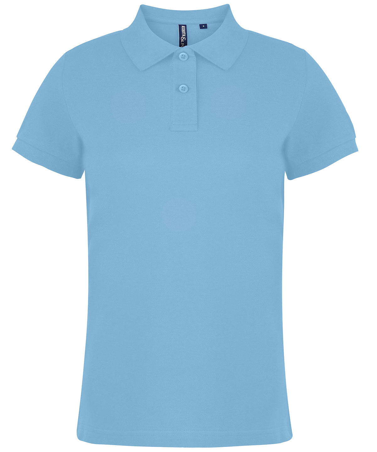Tryck din logga på Piké från Asquith & Fox - Anpassa Classic Tailored Polo - Dam i färgen Himmelblå för företag, föreningar och privatpersoner