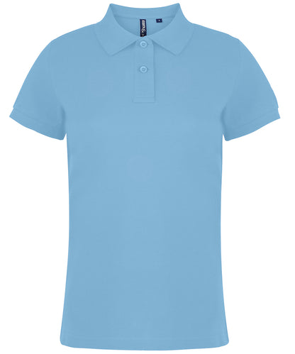 Tryck din logga på Piké från Asquith & Fox - Anpassa Classic Tailored Polo - Dam i färgen Himmelblå för företag, föreningar och privatpersoner