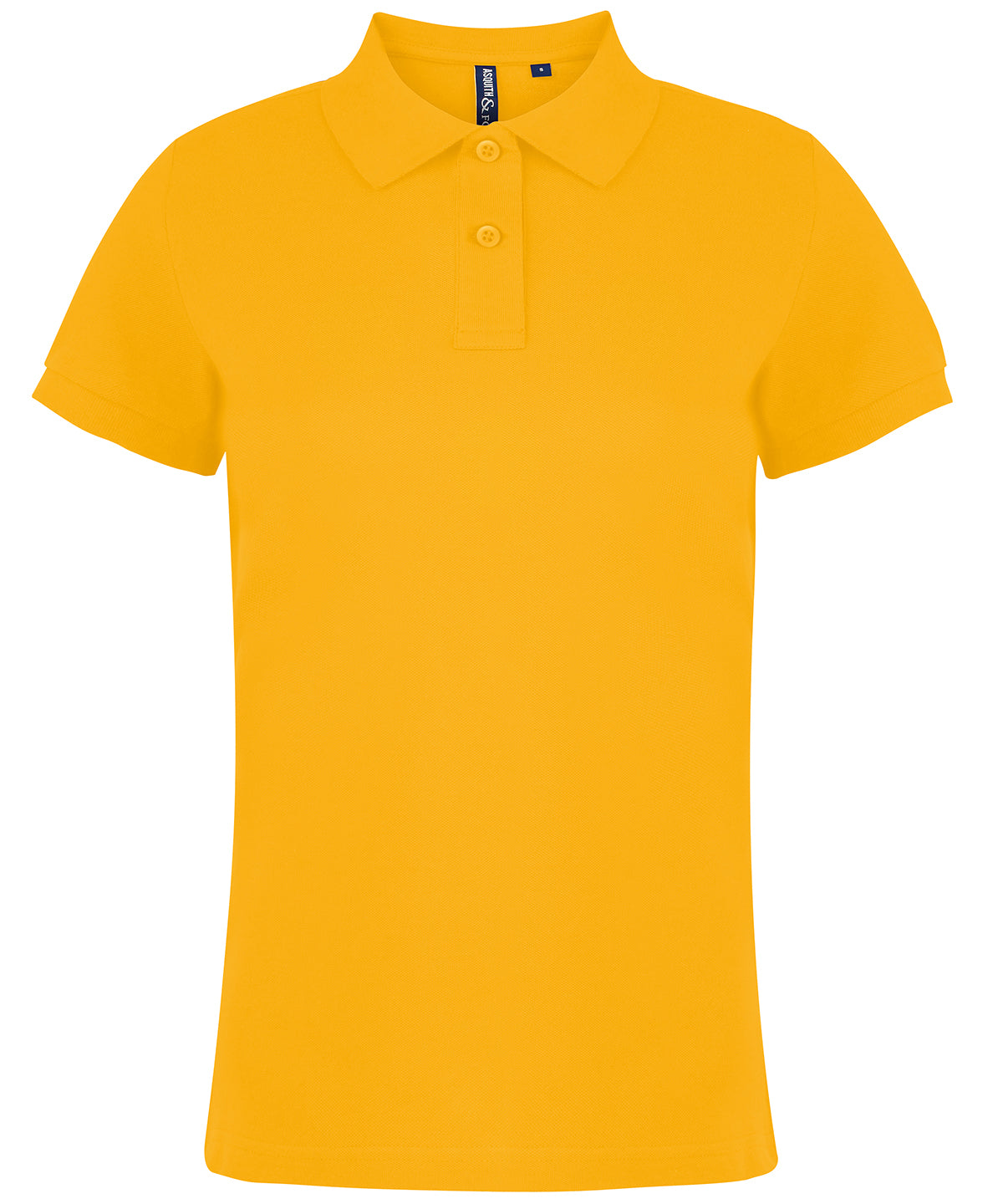 Tryck din logga på Piké från Asquith & Fox - Anpassa Classic Tailored Polo - Dam i färgen Mörkgul för företag, föreningar och privatpersoner