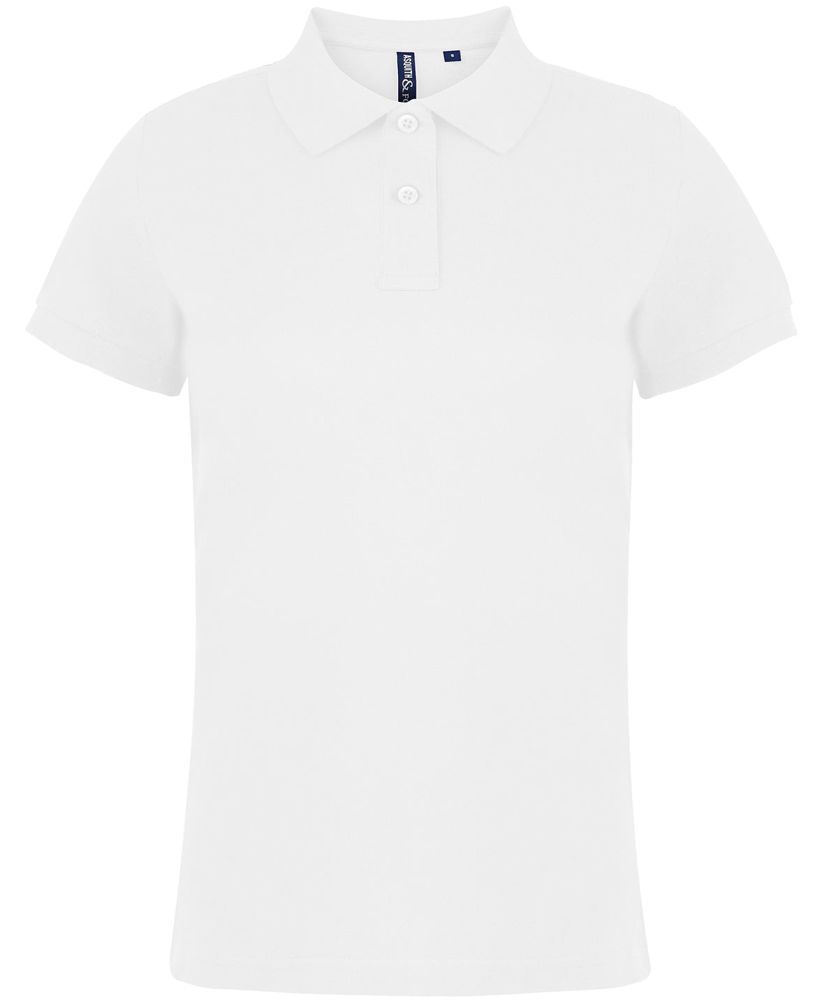 Tryck din logga på Piké från Asquith & Fox - Anpassa Classic Tailored Polo - Dam i färgen Vit för företag, föreningar och privatpersoner
