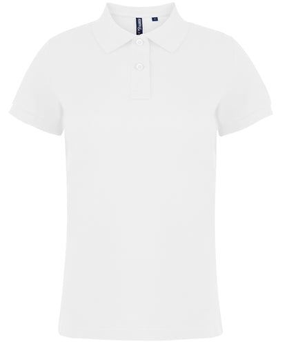 Tryck din logga på Piké från Asquith & Fox - Anpassa Classic Tailored Polo - Dam i färgen Vit för företag, föreningar och privatpersoner