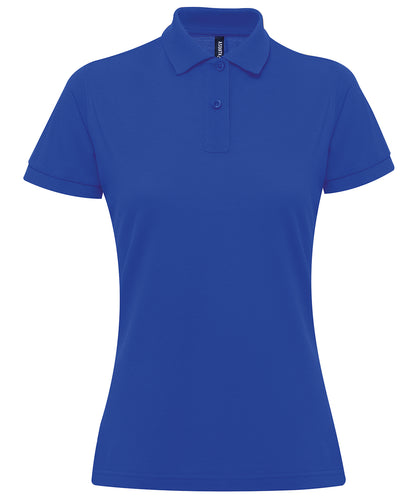 Tryck din logga på Piké från Asquith & Fox - Anpassa Women's Polycotton Polo i färgen Royal för företag, föreningar och privatpersoner