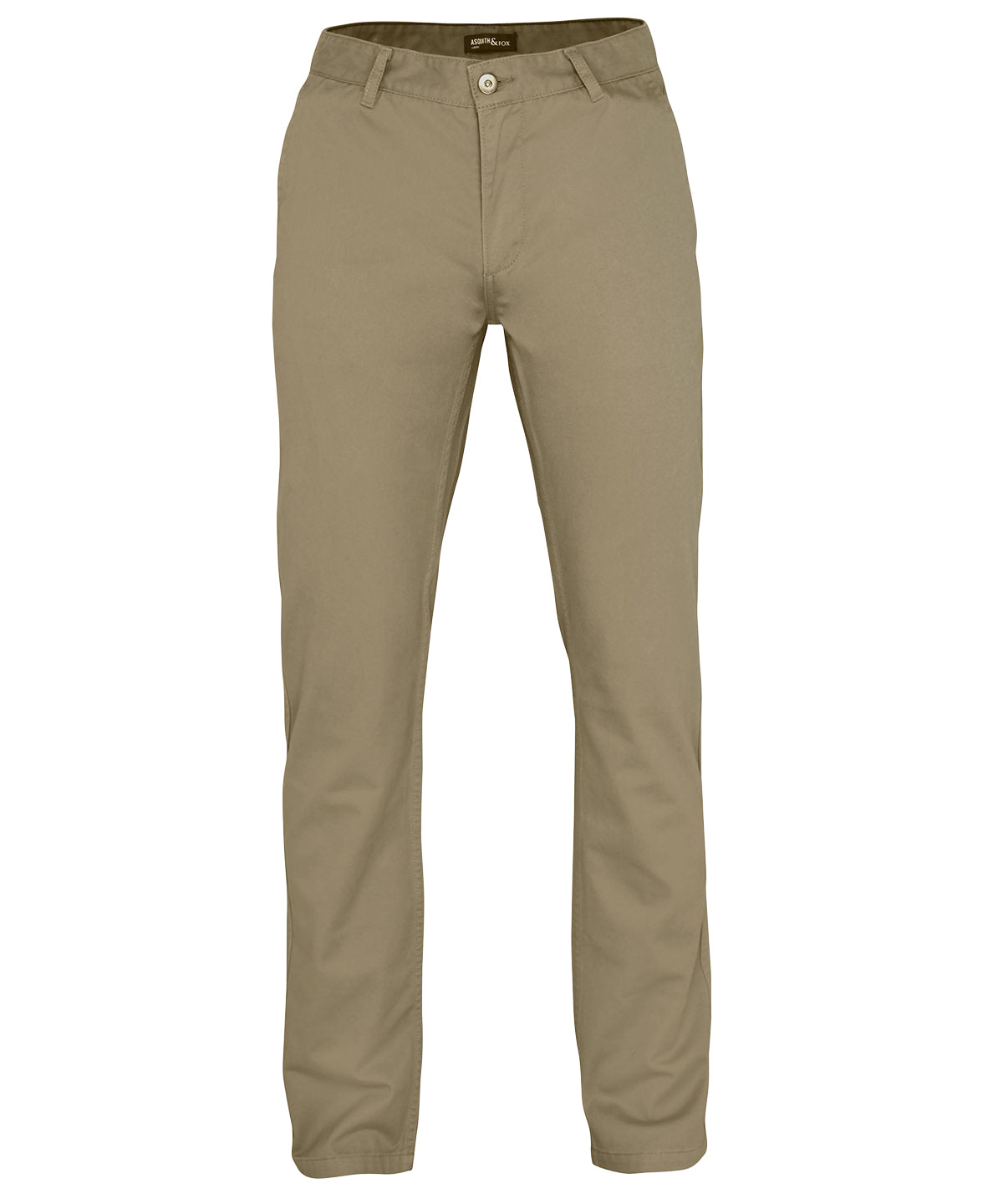 Tryck din logga på Chinos från Asquith & Fox - Anpassa Klassisk chinos för herr i färgen Khaki för företag, föreningar och privatpersoner