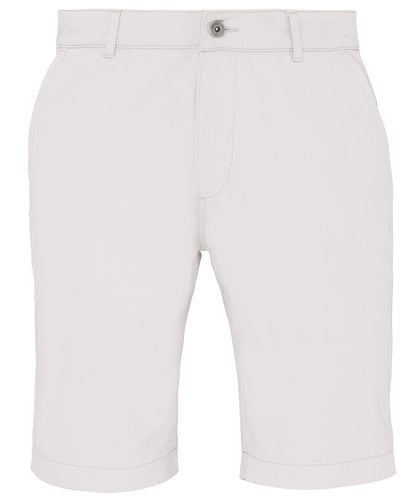 Tryck din logga på Shorts från Asquith & Fox - Anpassa Chino shorts i färgen Vit för företag, föreningar och privatpersoner