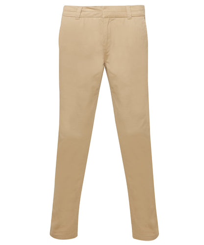 Tryck din logga på Chinos från Asquith & Fox - Anpassa Dam Chinos med klassisk passform i färgen Khaki för företag, föreningar och privatpersoner