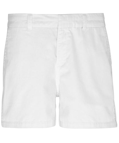 Tryck din logga på Shorts från Asquith & Fox - Anpassa Chino shorts för dam i färgen Vit för företag, föreningar och privatpersoner
