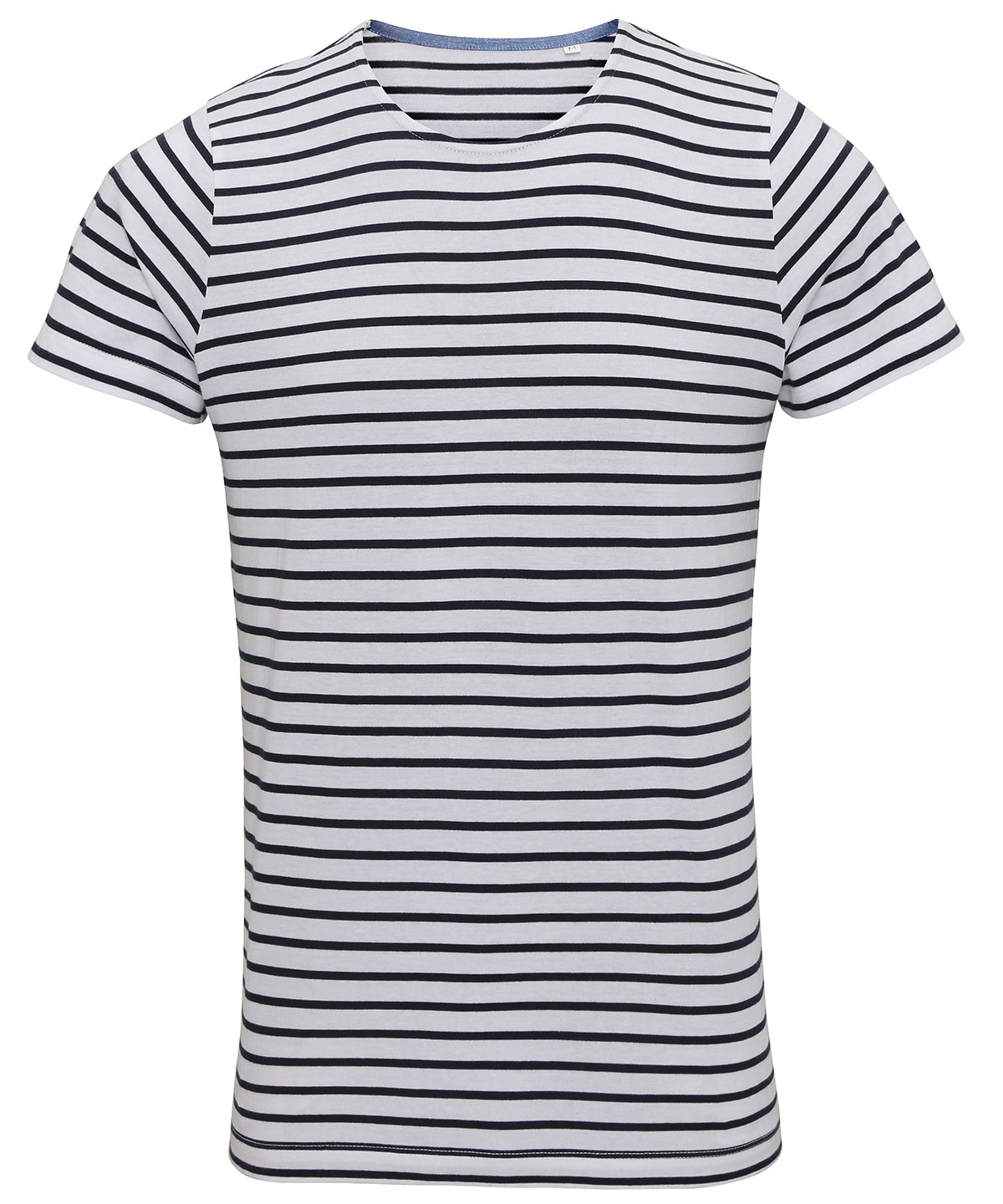 Tryck din logga på T-shirts från Asquith & Fox - Anpassa Marinire Coastal Short Sleeve Tee - Herr i färgen Randigt för företag, föreningar och privatpersoner