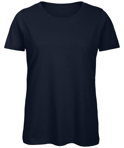 Tryck din logga på T-shirts från B&C Collection - Anpassa B&C Inspire T-Shirt -Dam i färgen Marinblå för företag, föreningar och privatpersoner