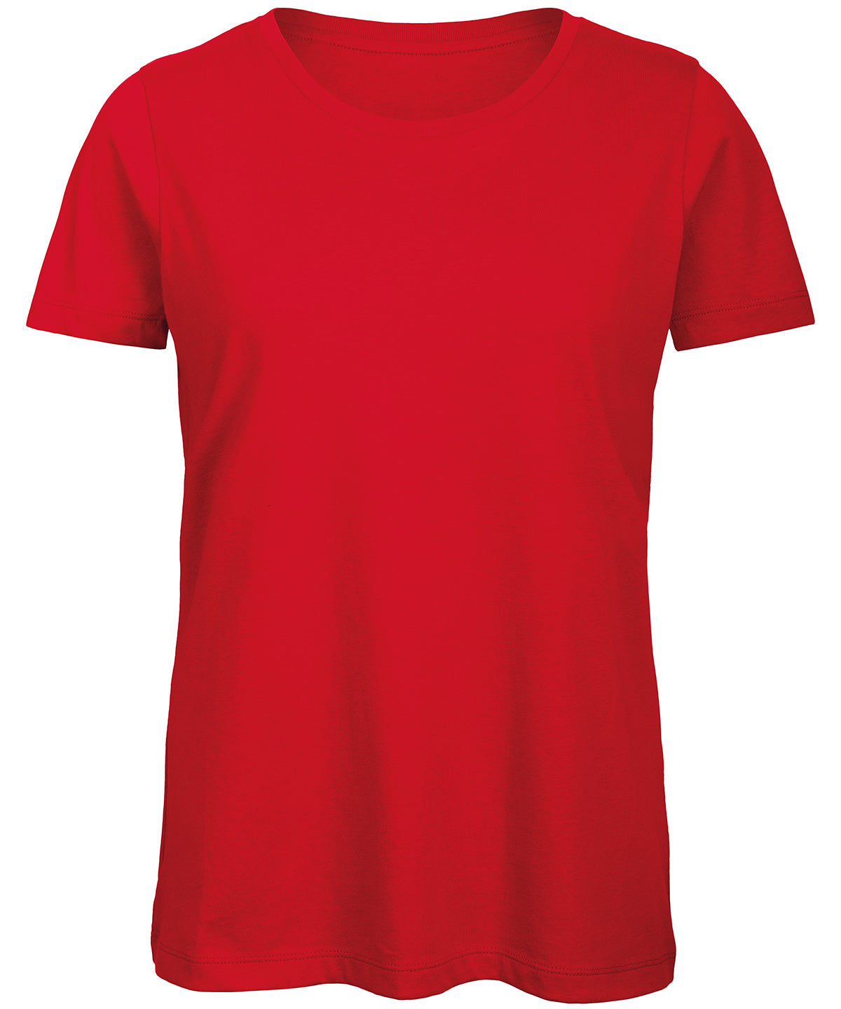 Tryck din logga på T-shirts från B&C Collection - Anpassa B&C Inspire T-Shirt -Dam i färgen Mellan röd för företag, föreningar och privatpersoner
