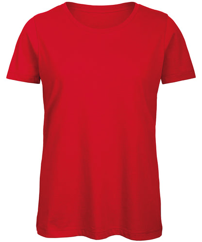 Tryck din logga på T-shirts från B&C Collection - Anpassa B&C Inspire T-Shirt -Dam i färgen Mellan röd för företag, föreningar och privatpersoner