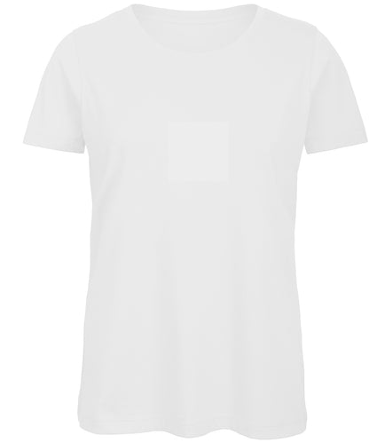 Tryck din logga på T-shirts från B&C Collection - Anpassa B&C Inspire T-Shirt -Dam i färgen Vit för företag, föreningar och privatpersoner
