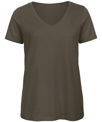 Tryck din logga på T-shirts från B&C Collection - Anpassa B&C Inspire V T-Shirt -Dam i färgen Khaki för företag, föreningar och privatpersoner